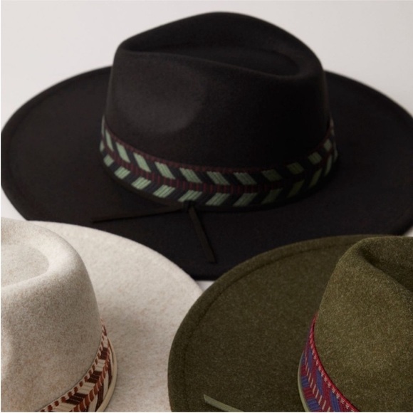 Free People Stylish Black Fedora Hat New
